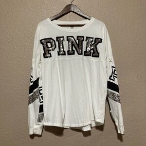 Victoria's Secret PINK White Sequin Top
